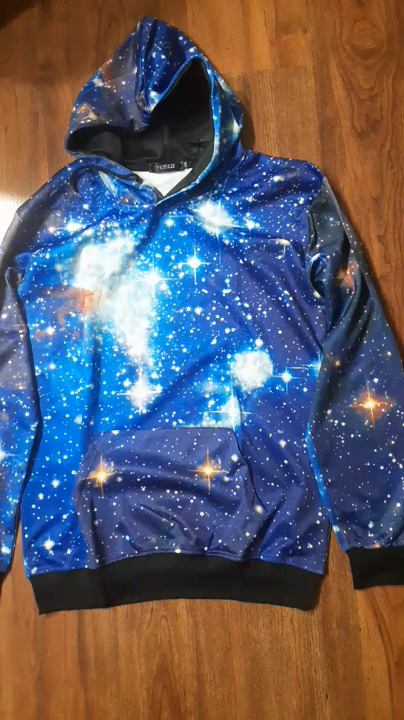 SAYM Galaxy Sudaderas Con Bolsillos Unisex, XS, Azul Galaxia