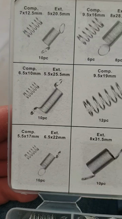 Compression Spring Kit 200 Piece Spring Assortment Set - Zinc Plated ...
