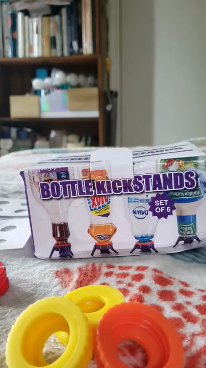 6x Flip Toss It Bottle Cap Stand Kit - 4 Sizes, Multi-Purpose Shampoo Holder For Kitchen/Bath