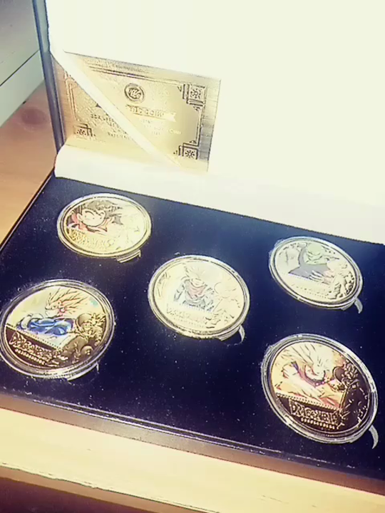 Dragon Ball Z Super Gold Plated Commemorative Coins Japan Anime